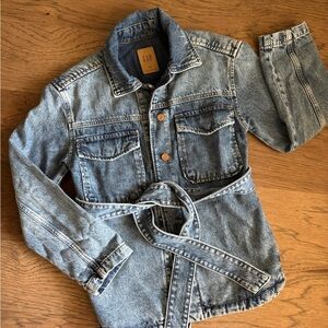 GAP Women's Belted Indigo Jean Jacket
